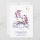 Search for watercolor unicorn invitations Moon and stars