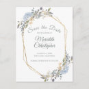 Search for geometric save the dates Dusty blue