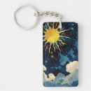 Search for sun and stars key rings Moon