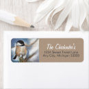 Search for winter bird return address labels Chickadee