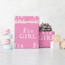 Search for new baby girl wrapping paper Typography