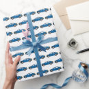 Search for sports car wrapping paper Blue