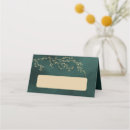 Search for emerald green place cards Gold