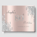 Search for 80th birthday guest books Rose gold