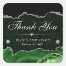 Search for silver thank you wedding stickers Green