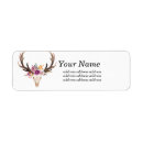 Search for bull skull return address labels Bohemian