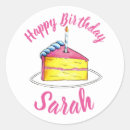 Search for birthday cake with candles stickers Pink