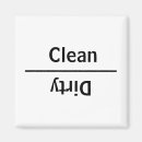 Search for clean and dirty dishwasher sign magnets Flip over