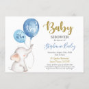 Search for navy blue elephant baby shower invitations For her