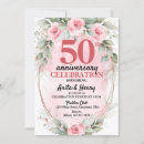 Search for parents 50th anniversary invitations Floral
