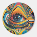Search for 70s round magnets Hippie