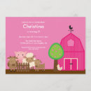 Search for farm yard birthday invitations Pig