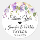 Search for lavender flower wedding stickers Thank you
