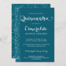 Search for teal quinceanera invitations Modern