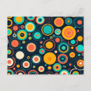 Search for geometric circle patterns postcards Colourful