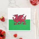 Search for red dragon napkins Flag of wales
