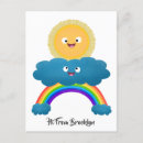 Search for rainbow clouds postcards Cute