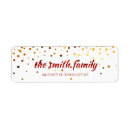 Search for confetti polka dot return address labels Festive