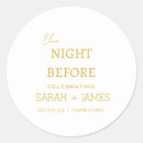 Search for cocktail wedding stickers The night before