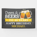 Search for 40th birthday banners Cheers and beers