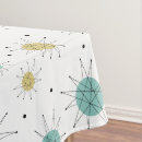 Search for 1960s tablecloths Atomic era