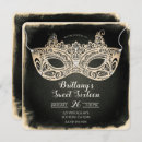 Search for mask sweet 16 invitations Glitter