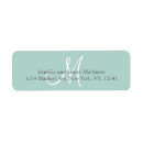 Search for green monogram return address labels Initial