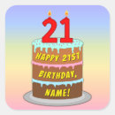 Search for number 21 twenty one stickers 21st birthday
