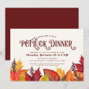 Search for autumn potluck dinner invitations Leaves