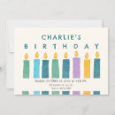 Search for candle birthday invitations Colourful