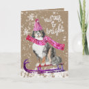 Search for white dog christmas cards Pink
