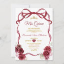 Search for burgundy sweet 16 invitations Burgundy red and gold