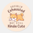 Search for tired stickers Introvert humor