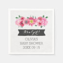 Search for pink floral napkins Baby shower