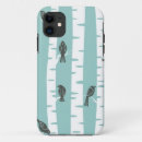 Search for bird in tree iphone cases Blue
