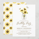 Search for mason jar birthday invitations Sunflower
