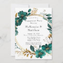 Search for teal engagement party invitations Flower