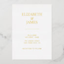 Search for plain wedding invitations Gold