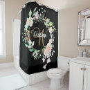 Search for rose gold on black shower curtains Floral