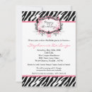 Search for zebra print birthday invitations Black