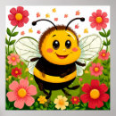Search for bee cartoon posters Illustration