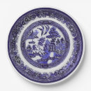 Search for blue and white china paper plates Vintage