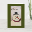 Search for primitive christmas cards Snowman