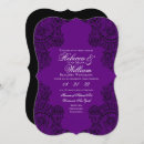 Search for purple lace wedding invitations Gothic
