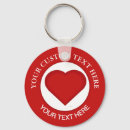 Search for heart logo key rings Red