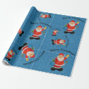Search for blue santa wrapping paper Kris kringle