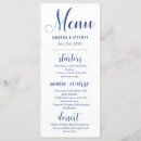 Search for navy blue wedding menus Names