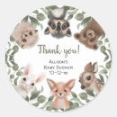 Search for forest animal baby shower stickers Greenery
