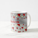 Search for silver heart mugs Red