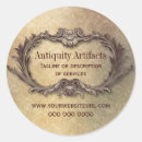 Search for antique parchment stickers Vintage
